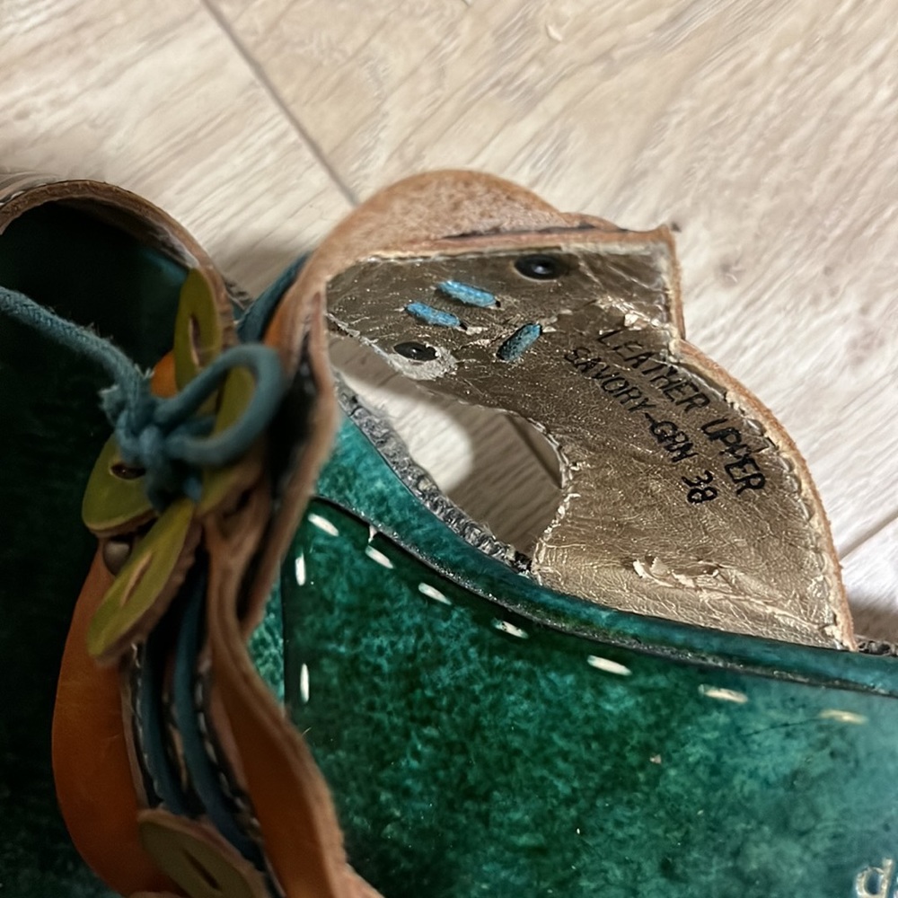 SPRING STEP WOMENS LEATHER SLIP ON HEELS SIZE 38 (7 ) - Picture 7 of 10